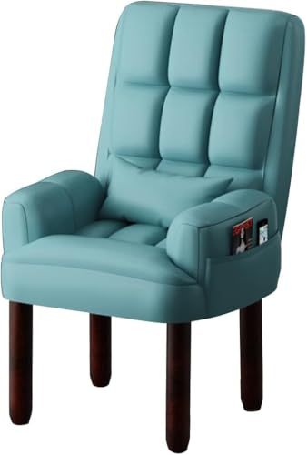 Silla de oficina ajustable con reposabrazos, sofá reclinable tapizado de madera maciza, soporte para reposacabezas, asiento moderno para sala de estar