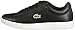 Lacoste Women's Hydez Leather Sneaker, Black/Gold, 7.5
