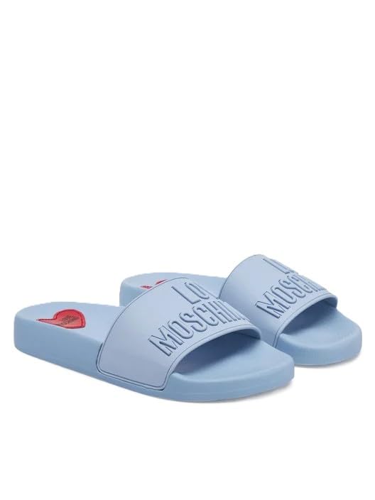 Love Moschino Chanclas JA28052G1MI15, azul claro, 38 EU