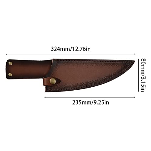 8" Straight Knife Sheath, Vertical Knife Sheaths Belt Leather Knife Sheath Holder For 8'' Kitchen Chef Knife #TOP3