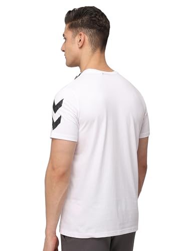 Image of hummel Legacy Round Neck Cotton Rich Half Sleeve Solid Regular fit Cottonpoly T-Shirt for Men Comfortable Soft Breathable Fabric Stretchable for Everyday Use Ideal for Casualwear