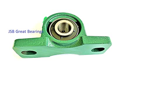 UCP211-32 Solid Base Pillow Block Bearing | 2” ID | Double Seals | Heavy-Duty | Self-Aligning | 2-Bolt Mount