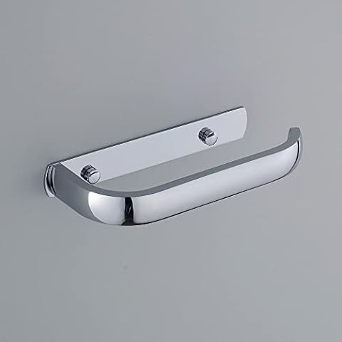 Biutimarden Modern Wall Mounted 304 Stainless Steel Toilet Roll Paper Holder Bathroom Tissue Rack Chrome Finish Cover