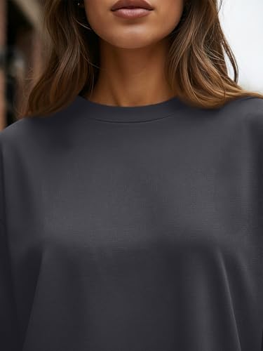 Trendy Queen Womens Oversized Long Sleeve T Shirts 2025 Basic Crewneck Tee Fall Tops Casual Workout Y2K Clothes
