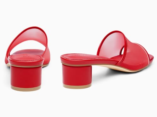 Image of Coutgo Women's Square Open Toe Chunky Heel Slide Sandals