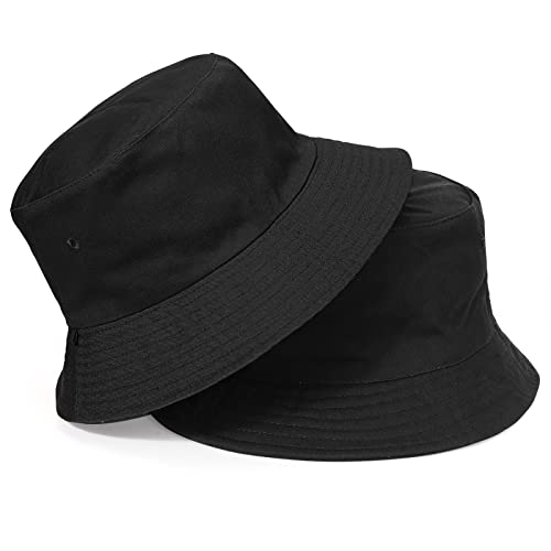 TAGVO Oversize XXL Sombreros Pescador Mujer Reversible Bucket Hat Algodón Plegable Sombrero de Cubo...