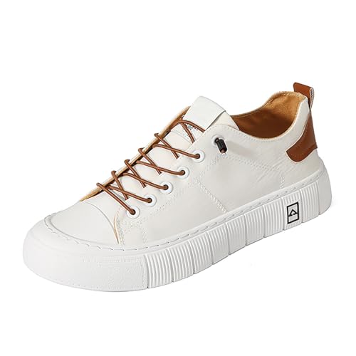 Sneaker da Lite Adapt - Moda estate e autunno casual piatto mesh traspirante tinta unita scatole per scarpe da 5.5 UK 3X-Narrow uomo da ginnastica leggero bianco