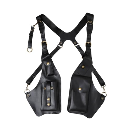 Bolso de hombro vintage | de chaleco con múltiples bolsillos | Correa de hombro ajustable de ajuste cómodo Unisex | Cartera llaves y soporte para auriculares con correa de hombro