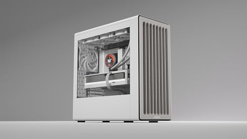 Image of HAVN BF 360 Flow High Airflow ATX Mid Tower PC Case, Semi-Open SGCC Steel Frame, SimpliCable Cable Management, 2X 180mm Fan, 1x 140mm Fan 360mm Radiator Mounts, Magnetic Panels - White