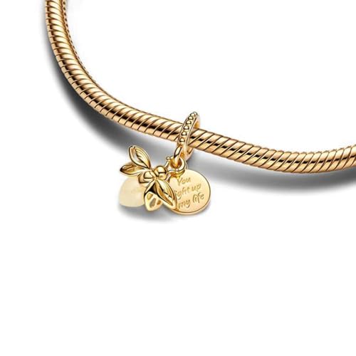 CIlight Glow-in-the-Dark Firefly Pendant Dangle 925 Sterling Silver Charms Fit for All Brand Bracelet Jewelry Gifts for Women2