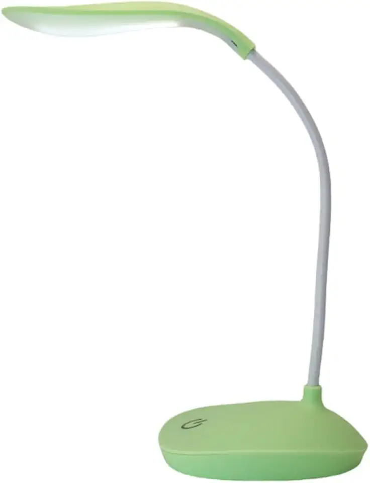 Luminária de Mesa LED USB Flexível e Recarregável – Abajur com 3 Níveis de Intensidade de Luz (Verde)