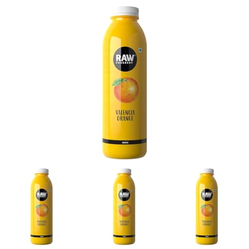 Image of Raw Pressery Valencia Orange Juice, 1000 ml (Pack of 4)