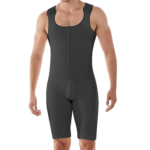 Camiseta de compresión para hombre con control de abdomen y soporte postoperatorio