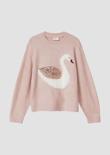 Pull à paillettes fille s.Oliver 2173280 en maille rose - 5