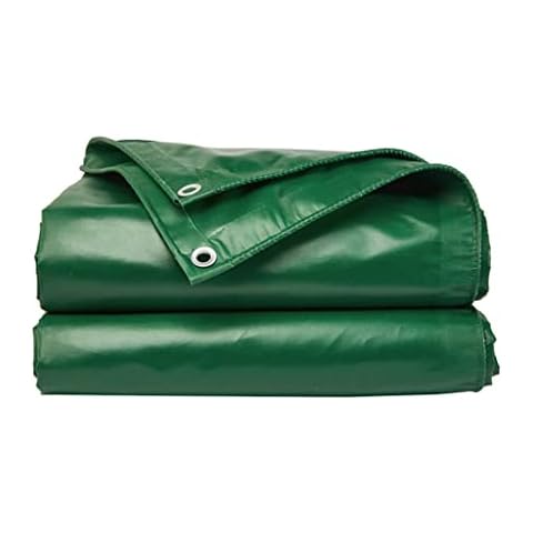 JLWM Tarpaulin Waterproof Green, Tarp Sheet with Eyelets Tie-Downs Windproof Rainproof Anti-UV Tarps Tear Resistant Plastic for Above Ground Swimming Pool Garden Furniture Gazebo Greenhouse-10x6m Cover