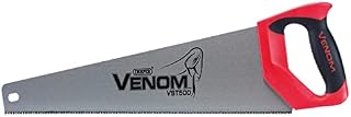 Draper 82202 Venom Second Fix Triple Ground 12PPI Handsaw, 500 mm Blade Length, Red