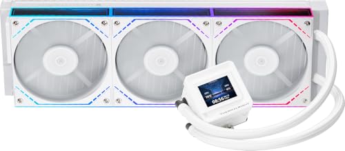 Image of Thermalright FW360 SE ARGB V2 360mm AIO Liquid CPU Cooler, 2 inch LCD Screen | 3000RPM Pump, 3xTL-M12Q 120mm PWM Daisy-Chain Fans, for AMD AM5 /AM4 and Intel LGA1851 /1700, White