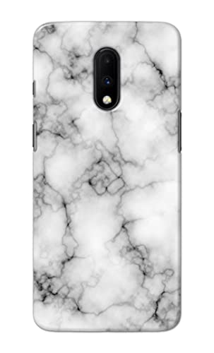 Image of Light White Marble Texture Natural Pattern Hard Back Case Cover for OnePlus 6T / OnePlus 7 Back Cover -(J5) VNS2230