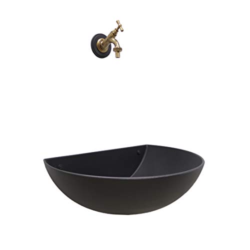 FONDERIA BONGIOVANNI | Fontaine Murale | Model Venezia | avec Robinet | en Laiton Bruni | pour Maison Jardin