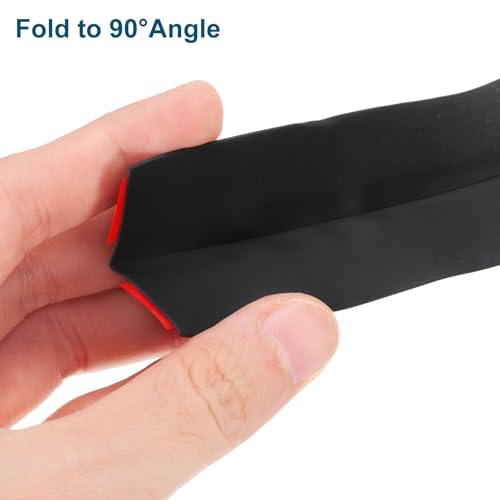 Image of uxcell 126 inchx1.5 inch Caulk Tape Waterproof Tape Not Go Moldy Self Adhesive Shower Tape Caulk Strips for Kitchen Countertop,Bathroom Toilet Floor Black 2Pcs