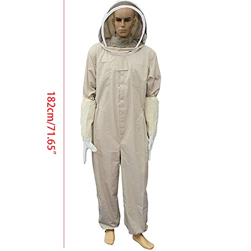 Imkerei Anzug, Bienenlederzahnrad Kleidung Outfit, Ganzkörperschutz Fechten Schleierhandschuhe, Air Mesh Belüfteter… – Bild 6