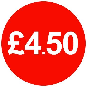 30mm Price Stickers Pack of 500 - Red - £4.50