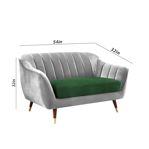 Image of Atticus 3+2 Seater Sofa Set for Living Room (Green Grey Colour) Premium Fabric Sofa