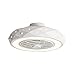 CAIMEI Spots de Plafond Ventilateurs de Plafond Invisibles Lustre Led 55Cm Éclairage Tricolore Réglable Et Lustre de Lumière de Ventilateur de Plafond À Trois Vitesses Rose,Blanche