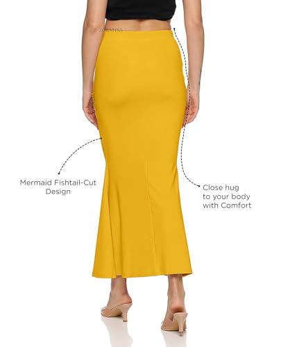 Image of Women's Saree Silhouette I Saree Shapewear Flare Petticoat for Women, Lycra Cotton Blended, Petticoat, Skirts for Women, Shape Wear Dress for Saree