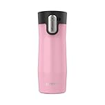 Contigo West Loop 3.0 Stainless Steel Travel Mug with Tea-Bag Hook & Spill-Proof Lid, Vacuum-Insulated Reusable Cup Coffee and Tea, 16 oz (473 mL), Strawberry Cream - Keeps Drinks Hot up to 11 Hours