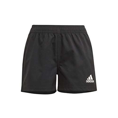 Image of adidas Boy's 3 Stripe Y Shorts, Black/White, 9-10 Years UK