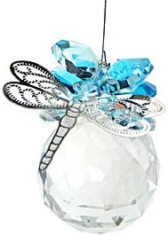 Dragonfly Sphere - Hanging Crystal