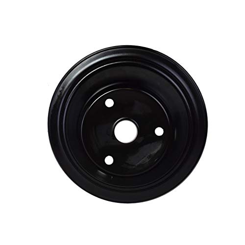 A-Team Performance - Crankshaft Pulley Single-Groove LWP Long Water Pump - Compatible with Small Block Chevy SBC 262 265 267 283 302 305 307 327 350 400 Black Steel - Thumbnail 3