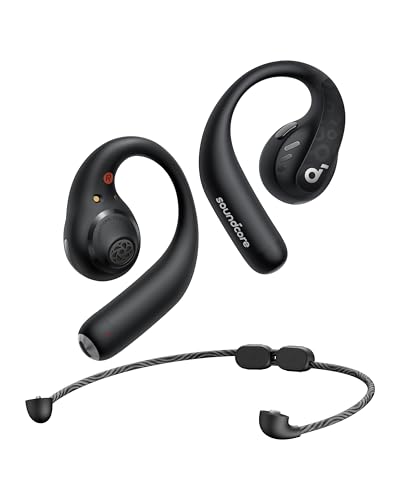 Soundcore by Anker AeroFit Pro Open-Ear Headphones, Ultra Comfort, Secure Fit, Ergonomic Design, Rich Sound with LDAC, Bluetooth 5.3, IP55 Water-Resistant, 46H Playtime, App Control, Wireless Earbuds