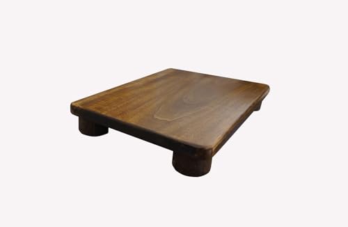 Image of Premium One Step Stool for Kitchen Stairs Half Step Stool Desk Table Foot Stool Solid Wood Step Stool Footrest for Bedroom Kids Adult. (Style- B, Height- 2 inch)