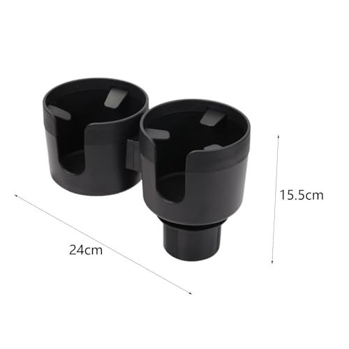 Extension porte-gobelets pour véhicule avec base rotative extensible noire - 2