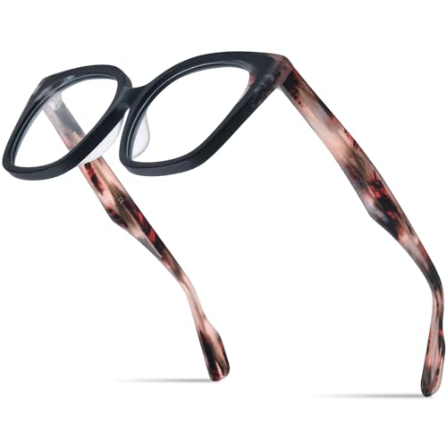 Image of HEPIDEM Gradient Multicolor Acetate Glasses Frame Women Big Oversize Eyeglasses 2023 New Spectacles Eyewear