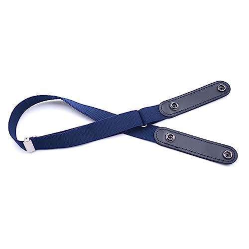 VANZACK 2pcs Adjustable Unisex No Buckle Elastic Stretch Waist Belts for Jeans and Pants Navy Blue Beige Flexible and Comfortable for Daily Wear4