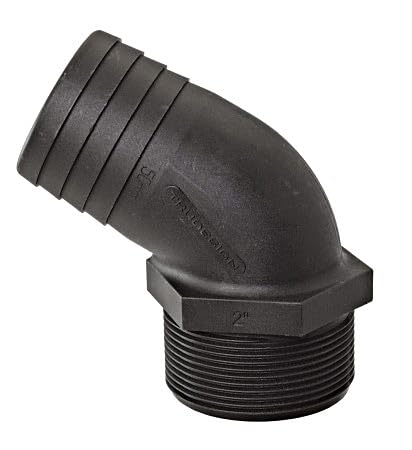 Raccord de tuyau noir TRUDESIGN 50 mm coudé à 120° pour optimiser le débit