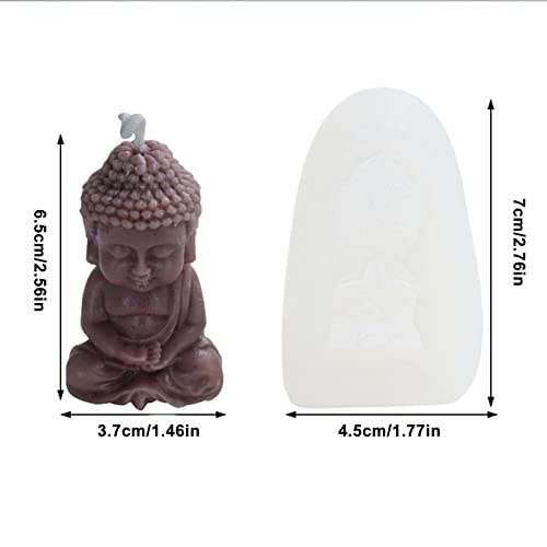 3D Silicone Candle Mold, Buddha Sculpture Casting Mold Handmade Resin Mould Aroma Wax Making Mold For Candle Diy Crafts Soap Beeswax #TOP1