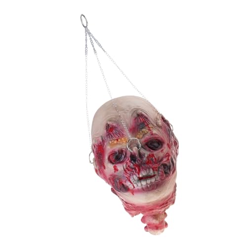 Accessoires coupés avec chaîne suspendue - Décorations d'Halloween crâne sanglant