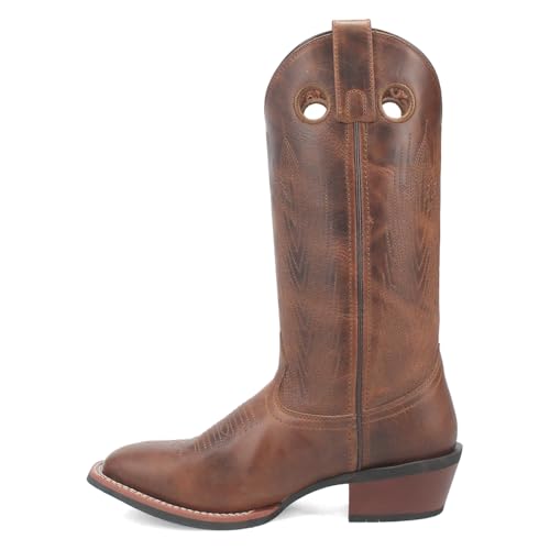 Laredo Womens Sable Embroidered Square Toe Casual Boots Mid Calf Low Heel 1-2" - Brown3
