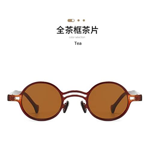 PUB Vintage Small Round Sunglasses Curved Double Nose Sunglasses Lovely Sun Protection Sunglasses for Men and Women3