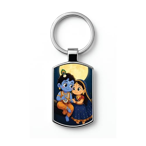 Image of Stylish Metal Keychains with Permanent Glossy Print - Inspirational Quotes & Spiritual Designs - Perfect Key chains for loved ones, Personal Use, Gifts & Return Gifts