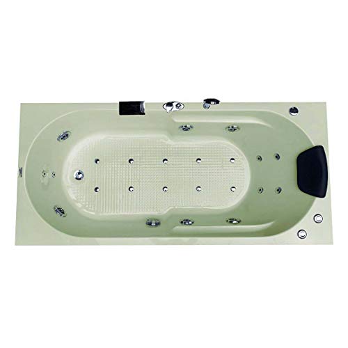 Image of MADONNA Divine 5.5 Feet Acrylic Bathtub with Whirlpool Massage, Bubble Bath, Back Massager and Filler System (Ivory)