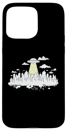 UFO�r���f�B���O�V�e�B�V���G�b�g�ƃX�J�C���C�� �X�}�z�P�[�X iPhone 15 Pro Max �p