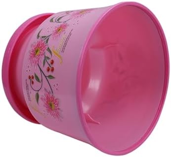 Kuber Industries Pack of 3 Bathroom Stool | Plastic Stool for Bathroom | Stool for Sitting | Anti -Slip with Strong Bearing | Patla for Toilet | Printed Design | Pink