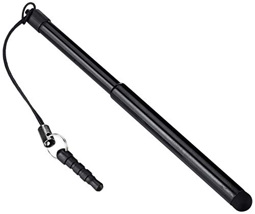 System-S Eingabe Stift kapazitiver Bildschirm Ausziehbar für Smartphone, Touchscreen Handy, Tablet, PC, PDA, Schwarz
