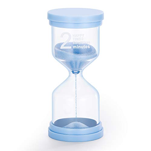 2 Minute Sand Timer Hourglass: Platsic Sand Clock,Small Sand Watch 2 Min,Color Hour Glass Sandglass for Kid,Home,Brushing Teeth,Kitchen