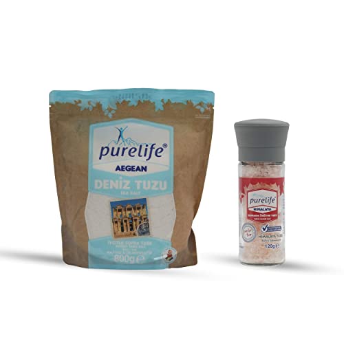 Purelife Sal Marina Egeo y Sal Rosa Himalaya Pack 2 miniatura 1